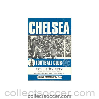 1971 - Chelsea v Coventry City official programme 24/04/1971