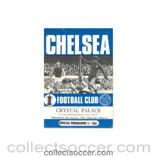 1971 - Chelsea v Crystal Palace official programme 06/01/1971