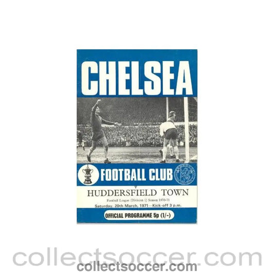 1971 - Chelsea v Huddersfield official programme 20/03/1971