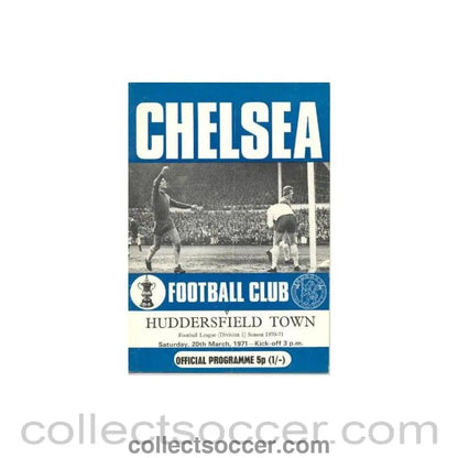 1971 - Chelsea v Huddersfield official programme 20/03/1971 - Collect Soccer