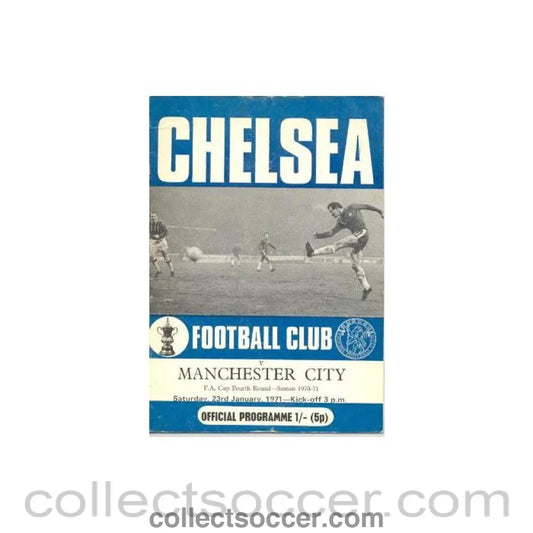 1971 - Chelsea v Manchester City official programme 23/01/1971