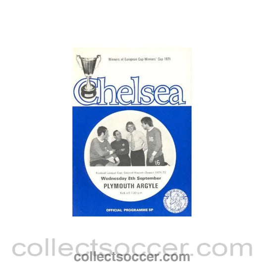 1971 - Chelsea v Plymouth Argyle official programme 08/09/1971