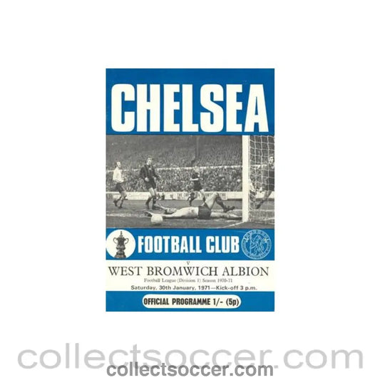 1971 - Chelsea v West Bromwich Albion official programme 30/01/1971 Football League