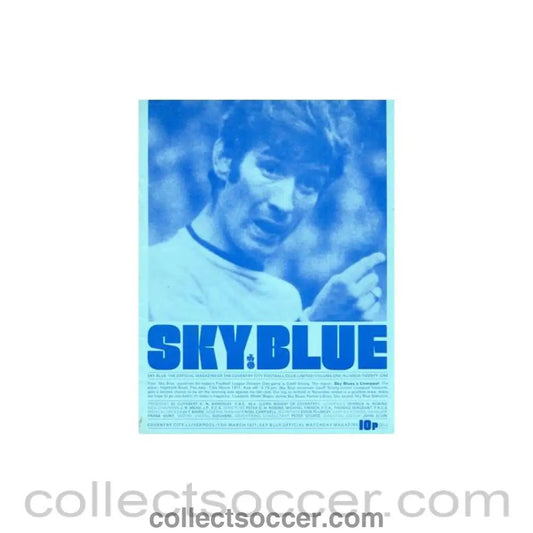 1971 - Coventry City v Liverpool official programme 13/03/1971 Football League - Collect Soccer