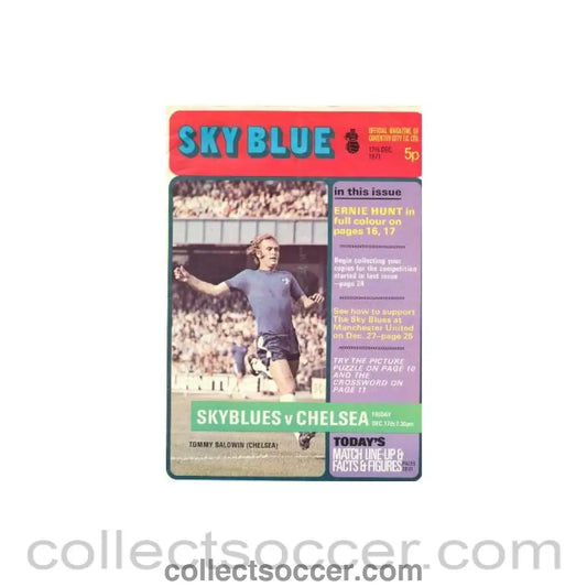 1971 - Coventry City vChelsea official programme 17/12/1971