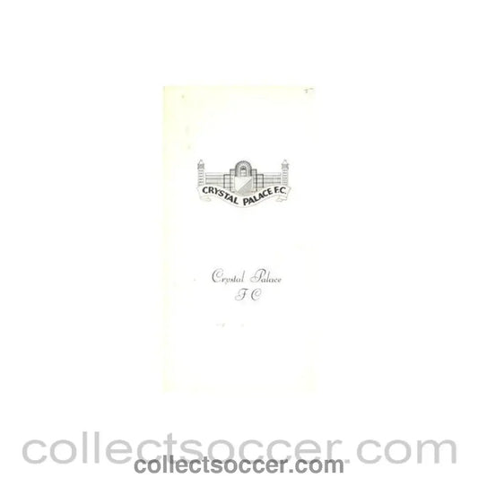 1971 - Crystal Palace v Stoke City official programme 03/04/1971 Football League - Collect Soccer