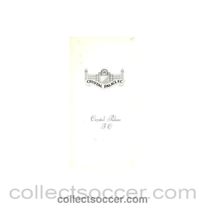 1971 - Crystal Palace v Stoke City official programme 03/04/1971 Football League - Collect Soccer
