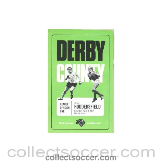 1971 - Derby County v Huddersfield official programme 03/04/1971 League - Collect Soccer
