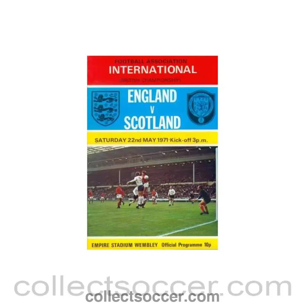 1971 England V Scotland Programme 22/05/1971 - Collect Soccer