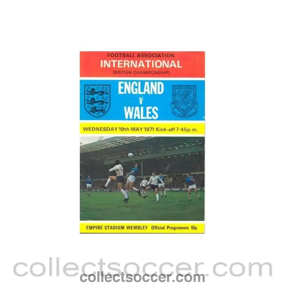 1971 England v Wales official programme 19/05/1971 - Collect Soccer