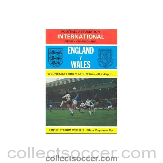 1971 England v Wales official programme 19/05/1971 - Collect Soccer