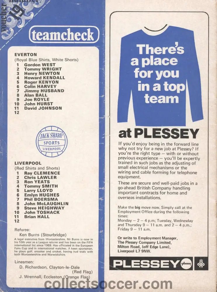 1971 - Everton v Liverpool official programme 20/02/1971 - Collect Soccer