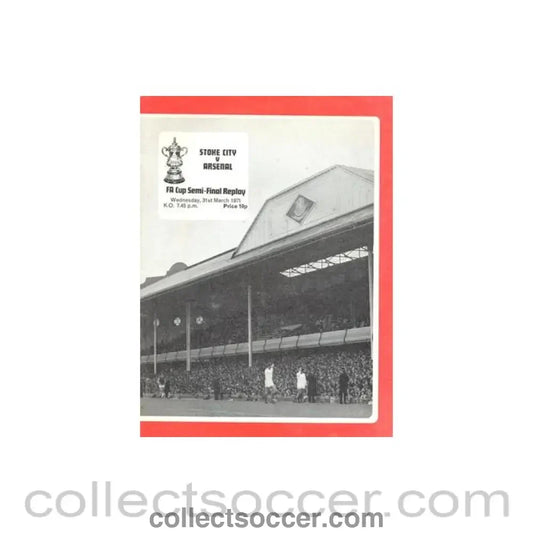 1971 FA Cup Semi-Final Replay Stoke City v Arsenal official programme 31/03/1971