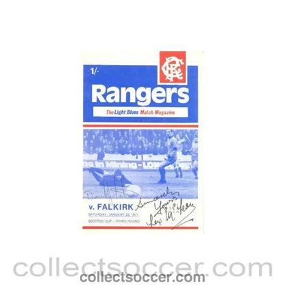 1971 - Glasgow Rangers v Falkirk official programme 23/01/1971 - Collect Soccer