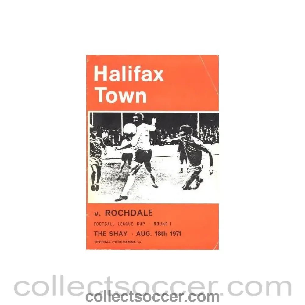 1971 - Halifax Town v Rochdale official programme 18/08/1971 - Collect Soccer