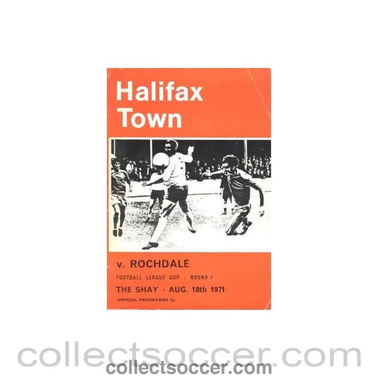 1971 - Halifax Town v Rochdale official programme 18/08/1971 - Collect Soccer