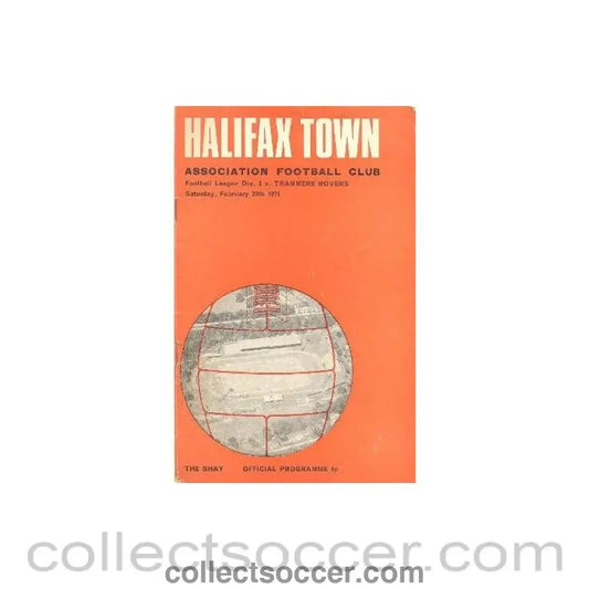 1971 - Halifax Town v Tranmere Rovers official programme 20/02/1971 Football League - Collect Soccer