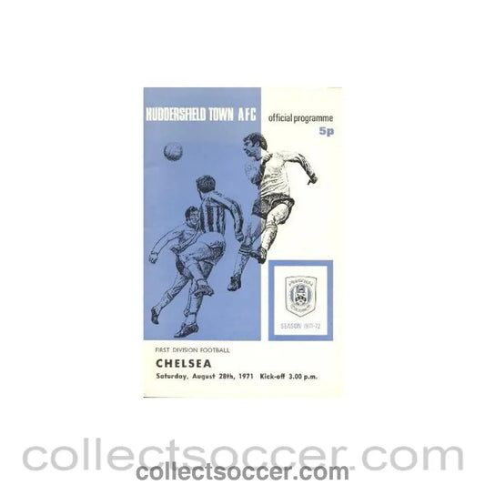 1971 - Huddersfield vChelsea official programme 28/08/1971