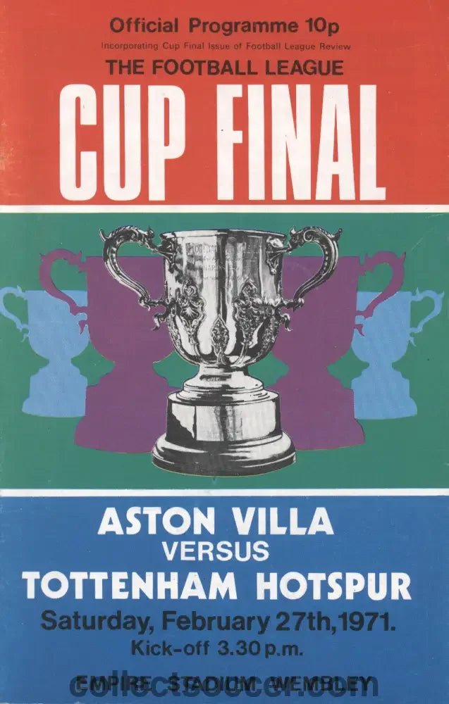 1971 League Cup Final Programme Aston Villa v Tottenham Hotspur - Collect Soccer