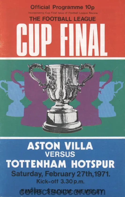 1971 League Cup Final Programme Aston Villa v Tottenham Hotspur - Collect Soccer