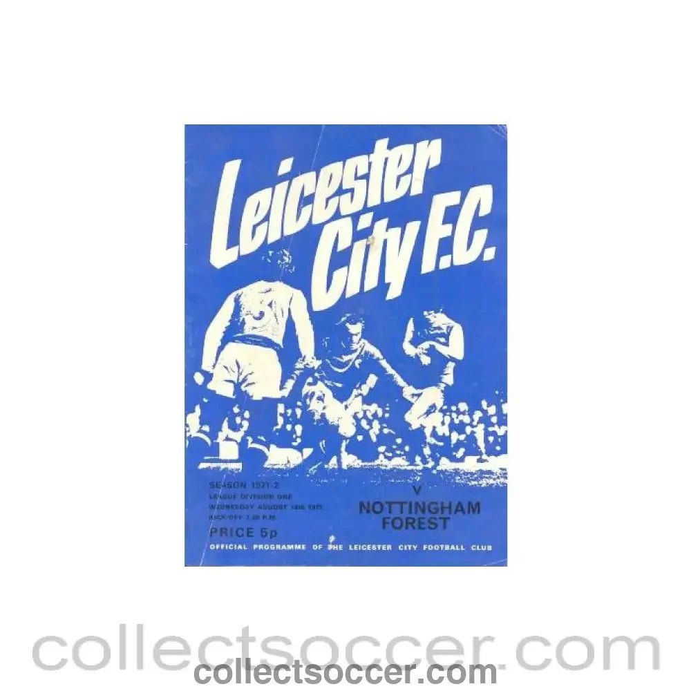 1971 - Leicester City v Nottingham Forest official programme 18/08/1971 Football League Cup - Collect Soccer