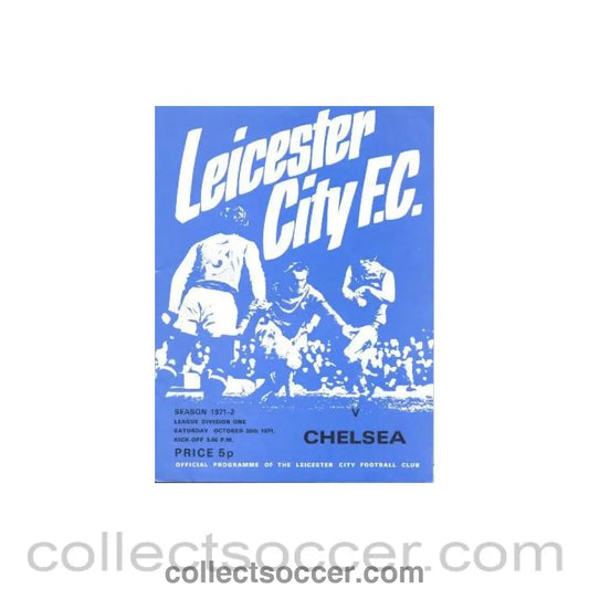 1971 - Leicester City vChelsea official programme 30/10/1971