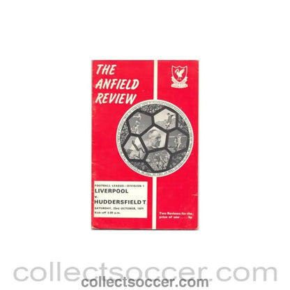 1971 - Liverpool v Huddersfield official programme 23/10/1971 - Collect Soccer