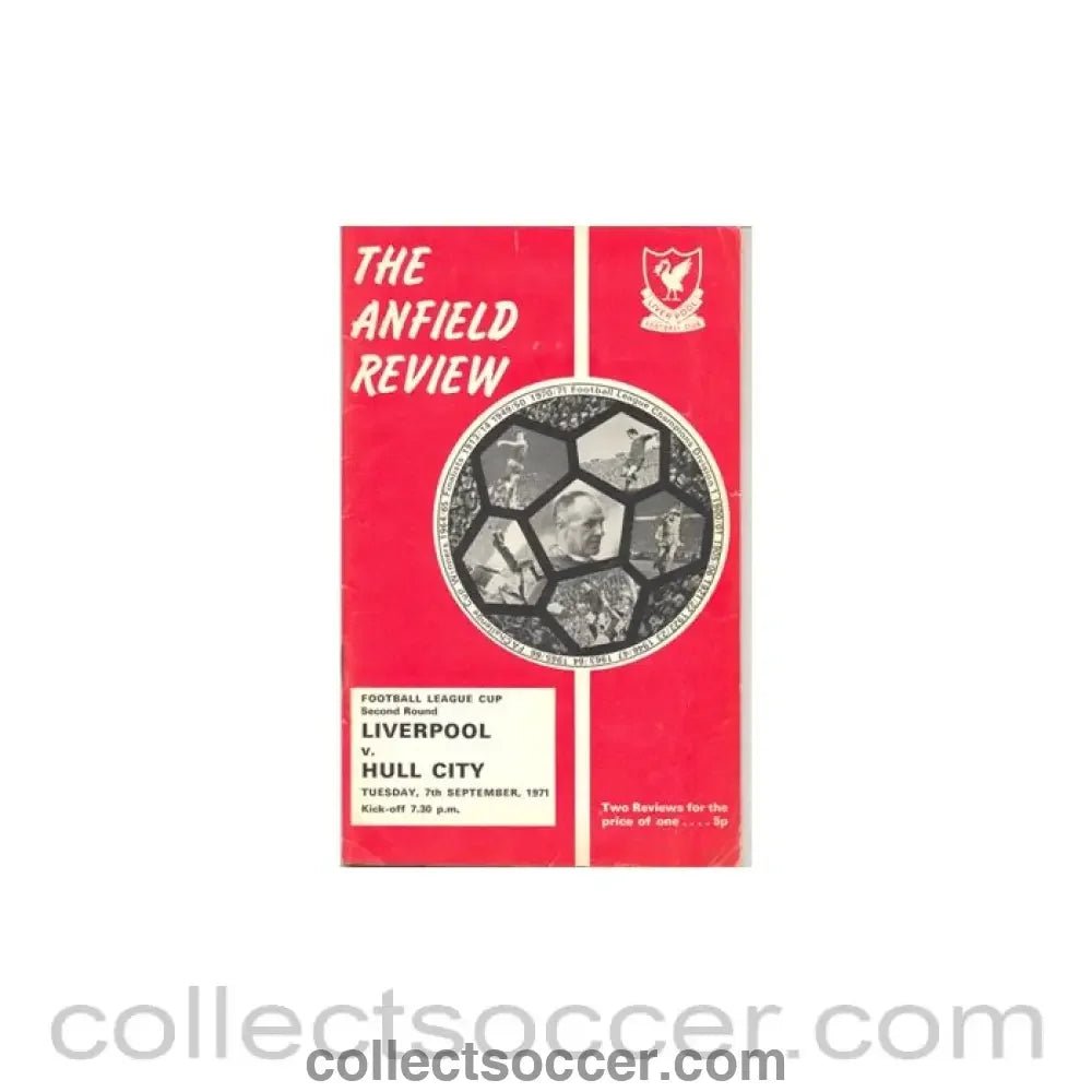 1971 - Liverpool v Hull City official programme 07/09/1971 - Collect Soccer