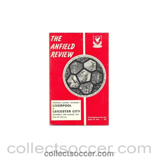 1971 - Liverpool v Leicester City official programme 28/08/1971 - Collect Soccer