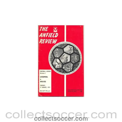 1971 - Liverpool v Wolverhampton Wanderers official programme 17/08/1971 - Collect Soccer