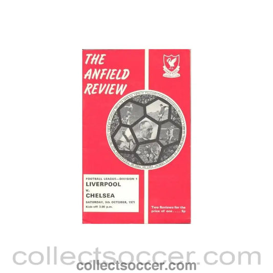 1971 - Liverpool vChelsea official programme 09/10/1971