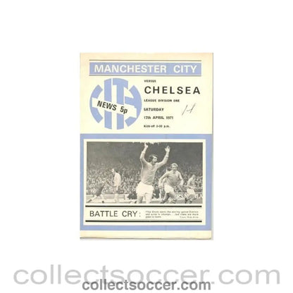 1971 - Manchester City vChelsea official programme 17/04/1971
