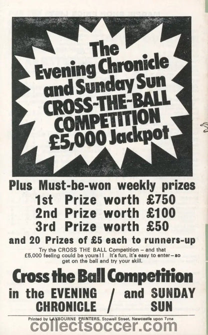 1971 Newcastle United v Chelsea official programme 06/02/1971 - Collect Soccer