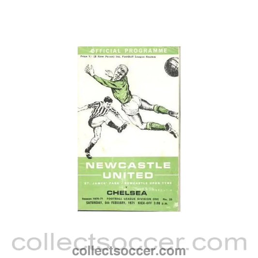 1971 - Newcastle United vChelsea official programme 06/02/1971