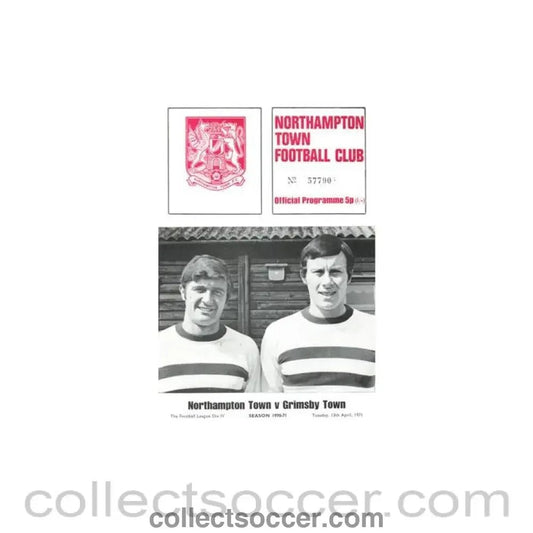 1971 - Northampton Town v Grimsby Town official programme 13/04/1971 Football League - Collect Soccer