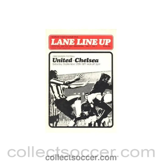 1971 - Sheffield United vChelsea official programme 25/09/1971