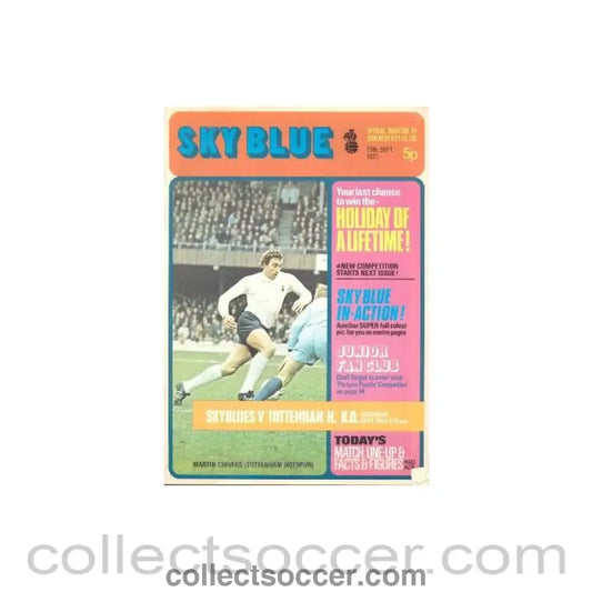 1971 - Sky Blue official magazine of Coventry City of 25/09/1971