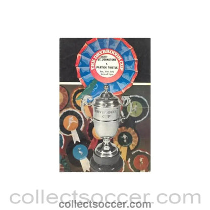 1971 - St. Johnstone v Partick Thistle official programme 31/07/1971 Drybrough Cup, multi - signed - Collect Soccer