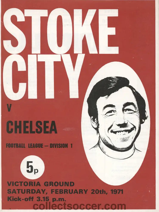 1971 Stoke City v Chelsea official programme 20/02/1971