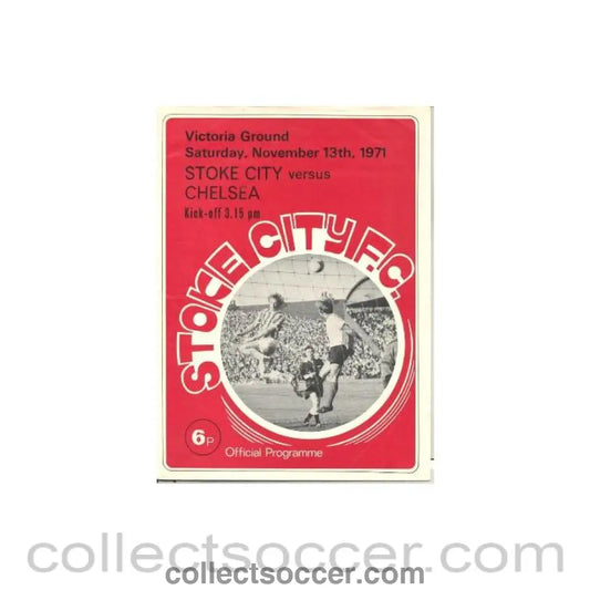1971 - Stoke City vChelsea official programme 13/11/1971