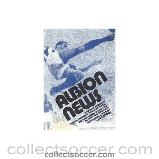 1971 - West Bromwich Albion v Liverpool official programme 27/12/1971 Football League Cup - Collect Soccer