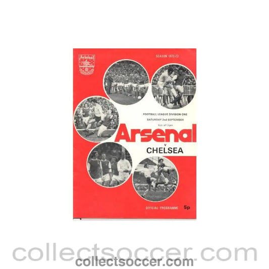 1972 - Arsenal v Chelsea official programme 02/09/1972