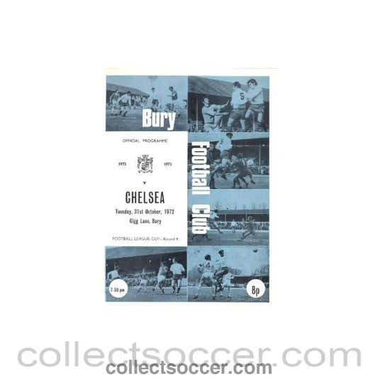 1972 - Bury vChelsea official programme 31/10/1972
