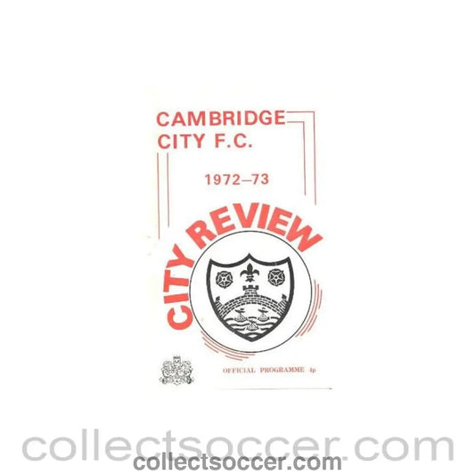 1972 - Cambridge City v Borussia Dortmund official programme 01/09/1972 Friendly - Collect Soccer