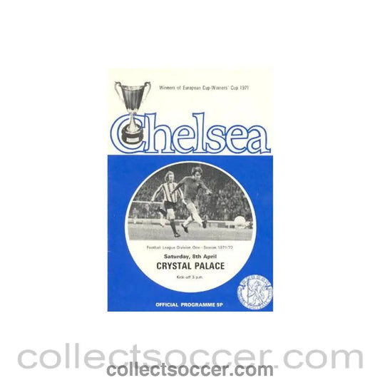 1972 - Chelsea v Crystal Palace official programme 08/04/1972