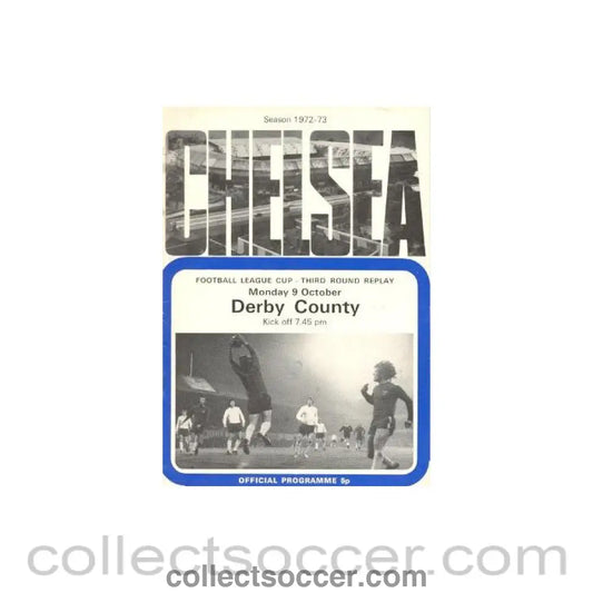 1972 - Chelsea v Derby County official programme 09/10/1972