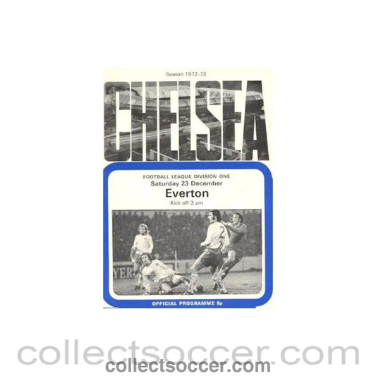1972 - Chelsea v Everton official programme 23/12/1972
