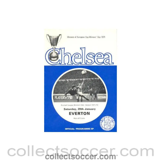 1972 - Chelsea v Everton official programme 29/01/1972 Football League