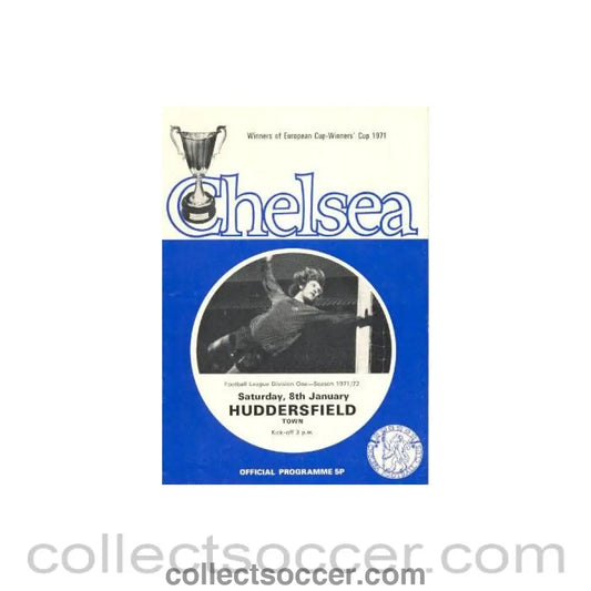 1972 - Chelsea v Huddersfield official programme 08/01/1972 Football League