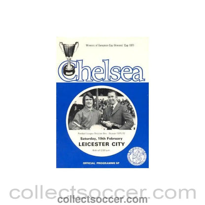 1972 - Chelsea v Leicester City official programme 19/02/1972 - Collect Soccer